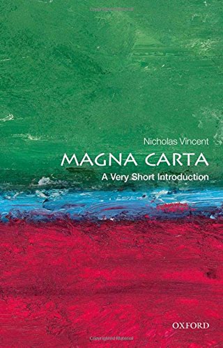 Book cover for “Magna Carta: A Very Short Introduction” with abstract paint.