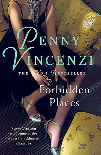 Book cover: woman in black dress, silver shoes, yellow pillows.