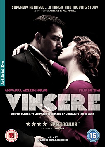 DVD cover for the film "Vincere" depicting a couple embracing.