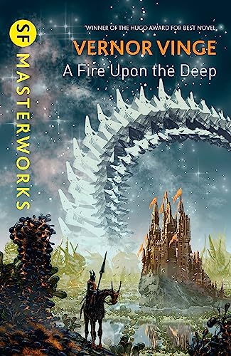 Book cover showing a rider on a creature, a castle, and a giant structure.