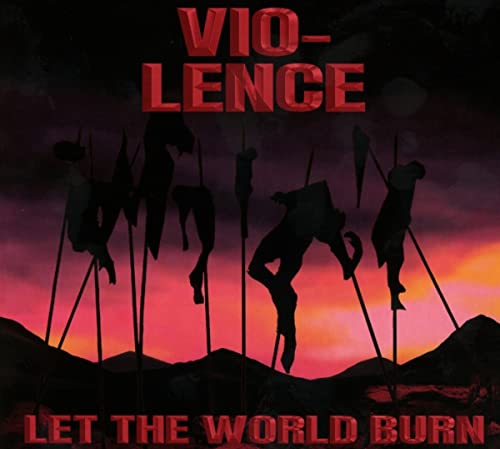 Vio-Lence album cover: silhouettes against a fiery, apocalyptic landscape.