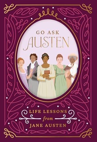 Book cover: “Go Ask Austen” with illustrated figures in Regency attire.