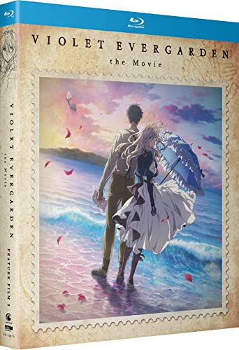 BluCasing for Violet Evergarden The Movie Blu-ray featuring two characters on a beach.