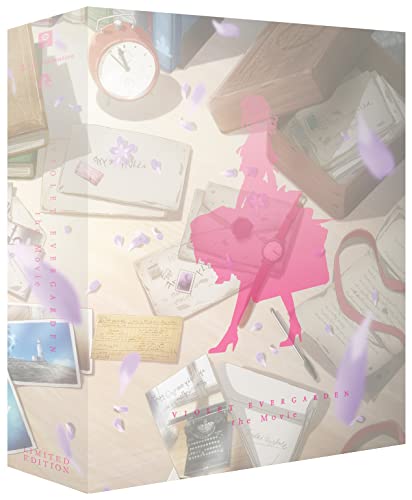 Violet Evergarden" movie collector’s edition packaging with character and letters.