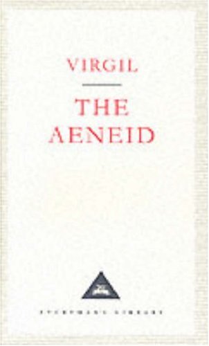 Cream-colored book cover with red text: "Virgil, The Aeneid," Everyman's Library logo.