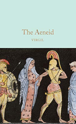 Cover of "The Aeneid" by Virgil, featuring ancient figures in relief.