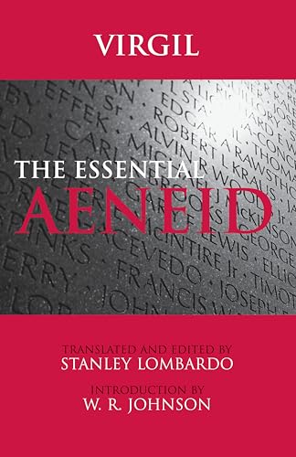 Red book cover with white text: "Virgil, The Essential Aeneid.