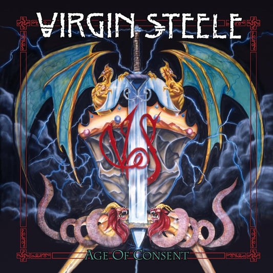 Album art featuring a sword, winged creatures, and snakes against a background of lightning.