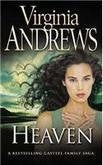 Book cover of Heaven by Virginia Andrews featuring a woman against a dark landscape.