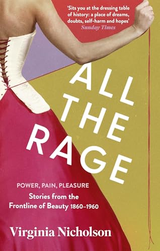 Book cover: red dress, corseted torso, bold white text, Virginia Nicholson.