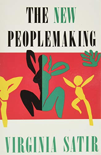 Book cover with abstract figures in black, green, and yellow on red.