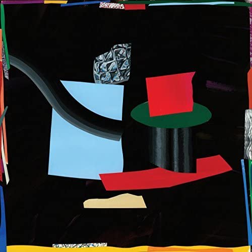 CD cover with abstract geometric shapes in red, blue, and black.