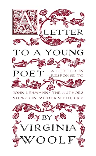 Book cover for A Letter to a Young Poet by Virginia Woolf with floral flourishes.