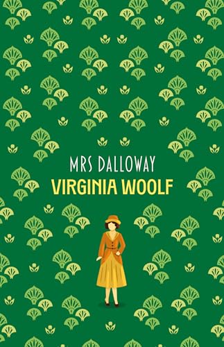 Green cover with a woman in yellow and repeating fan-like motifs.