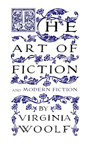 Book cover with blue ornate floral illustrations and the title The Art of Fiction.