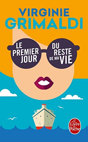 Book cover with illustrated face wearing sunglasses and ocean scene.