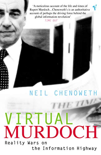Book cover: "Virtual Murdoch" with portrait of Rupert Murdoch.
