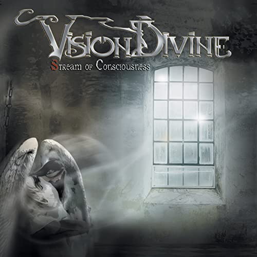 Album cover for Vision Divine’s “Stream of Consciousness” featuring a window and angel.