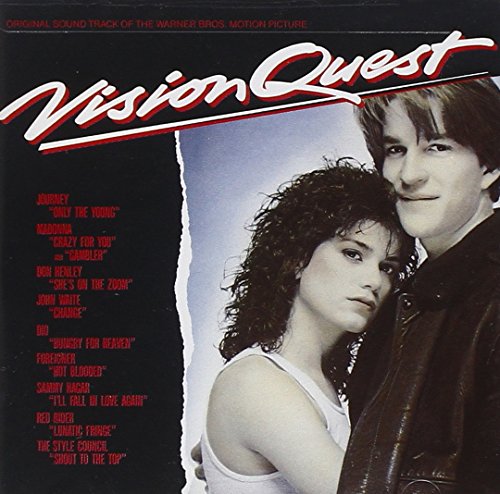 CD cover for "Vision Quest" soundtrack featuring a young couple.
