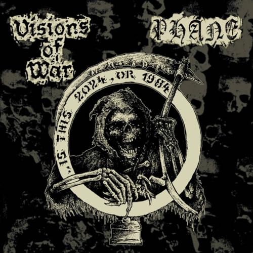 Record cover featuring a grim reaper illustration with band names above.
