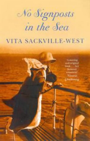 Book cover: woman in hat looking out to sea, titled “No Signposts”.