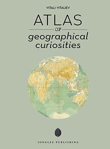 Book cover: "Atlas of geographical curiosities" with a world map illustration.