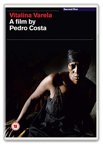 DVD cover for "Vitalina Varela" featuring a shadowed portrait of a woman.