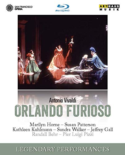Blu-ray cover for Vivaldi’s *Orlando Furioso* opera, stage scene depicted.