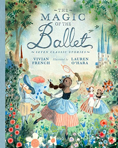 Book cover: “The Magic of the Ballet” with illustrated ballet dancers.