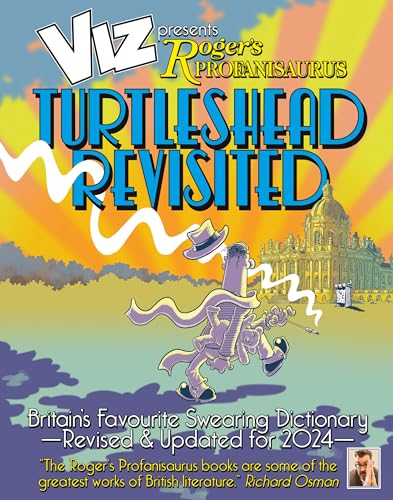 Book cover: cartoon man with turtle head, palace backdrop, colorful text.