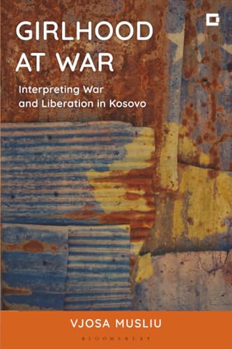 Book cover: "Girlhood at War," featuring rusted metal and text.