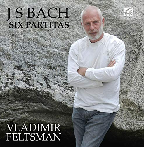 CD cover featuring pianist Vladimir Feltsman and text "J.S. Bach Six Partitas".