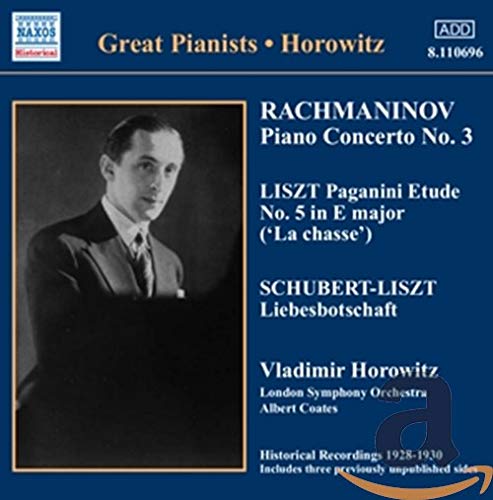 CD cover featuring pianist Vladimir Horowitz in a black and white portrait.