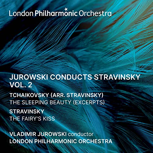 CD cover for “Jurowski Conducts Stravinsky Vol. 2” with blue abstract design.