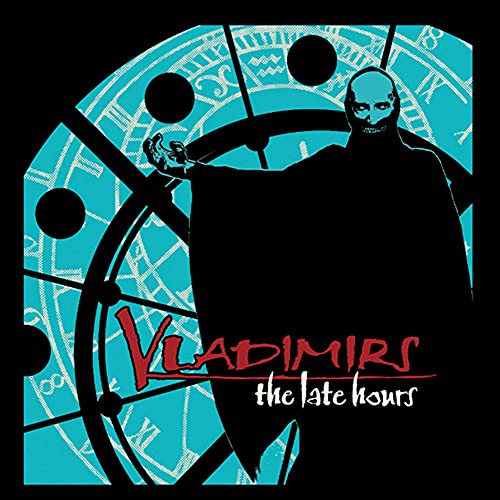 CD cover: silhouetted figure with clock imagery and band name "Vladimirs".