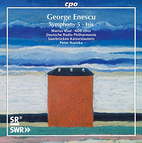 CD cover for Enescu’s Symphony 5 featuring a rustic building illustration.