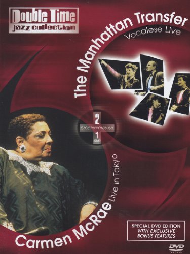 Carmen McRae DVD cover featuring a portrait and performance photos.