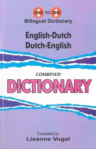 Purple dictionary cover with “English-Dutch” and “Dutch-English” text.