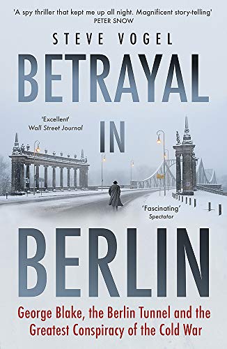 Book cover showing a person in a coat walking across a snowy bridge in Berlin.