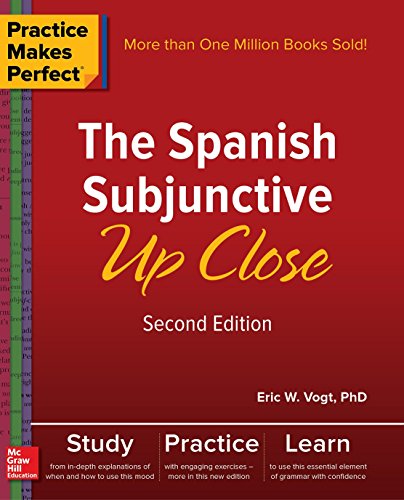 Red textbook cover with white title: "The Spanish Subjunctive Up Close," second edition.