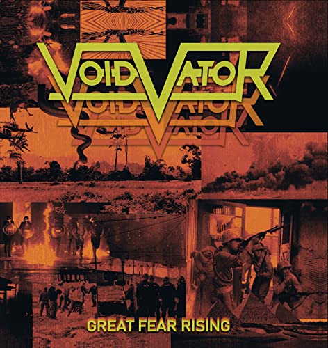 Album cover: "Void Vator - Great Fear Rising" with war imagery.