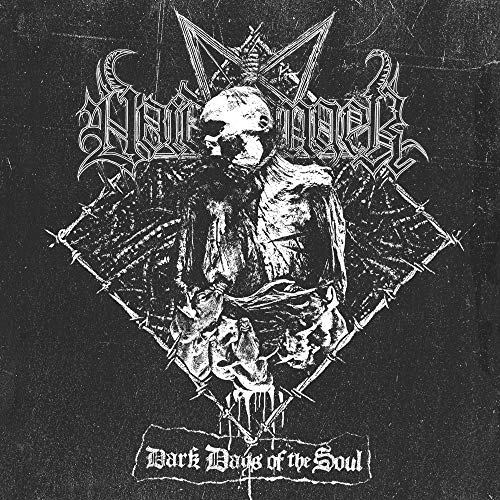 Black and white album cover with skull, thorns, and band logo "Voidhanger".