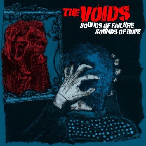 CD cover: red text, distressed imagery of a face and reaching hand.