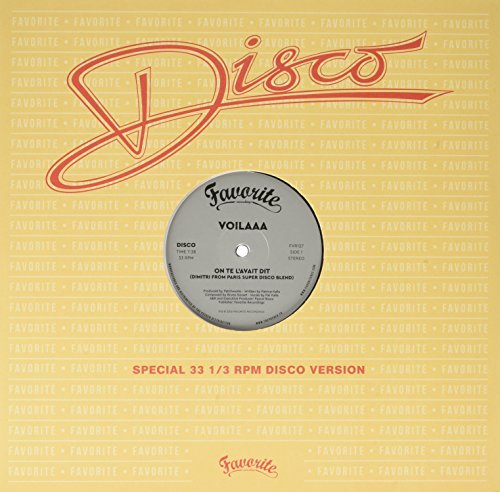 Yellow record label with "Disco" and "Voilaaa - On Te L’avait Dit" text.