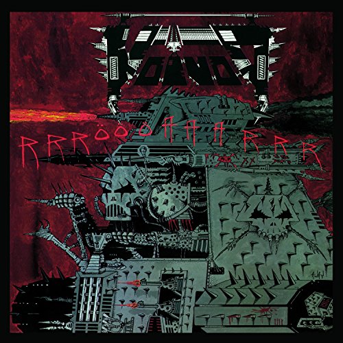 Compact disc titled "Voivod - Rrröööaaarrr" in a CD case with accompanying artwork.