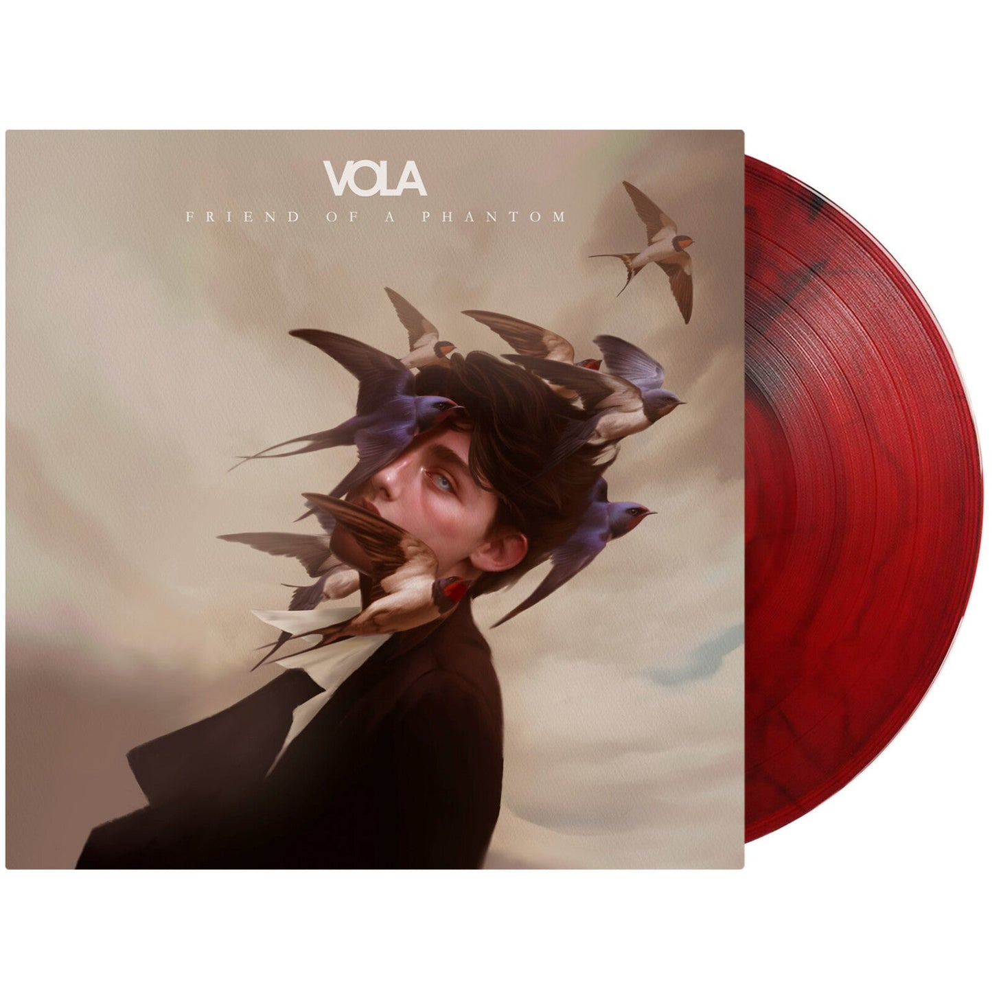Vinyl record of Vola's "Friend Of A Phantom" with painted cover art.