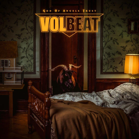 Album cover for Volbeat’s “God Of Angels Trust” featuring a goat.