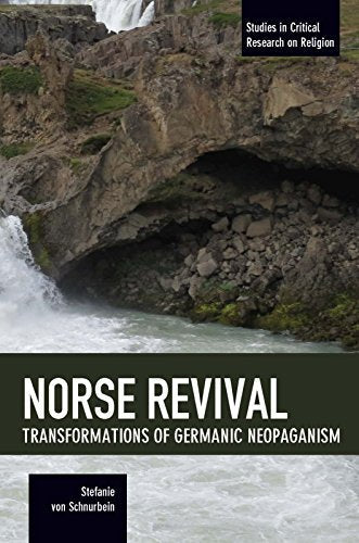 Book cover with a waterfall background and title "Norse Revival.