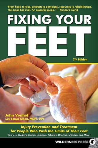 Book cover: “Fixing Your Feet” showing hands applying tape to a foot.