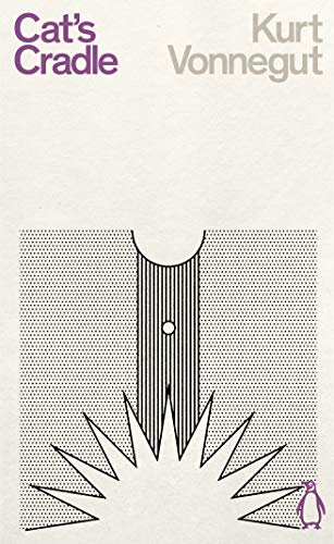 Cover of "Cat's Cradle" by Kurt Vonnegut, featuring abstract design.